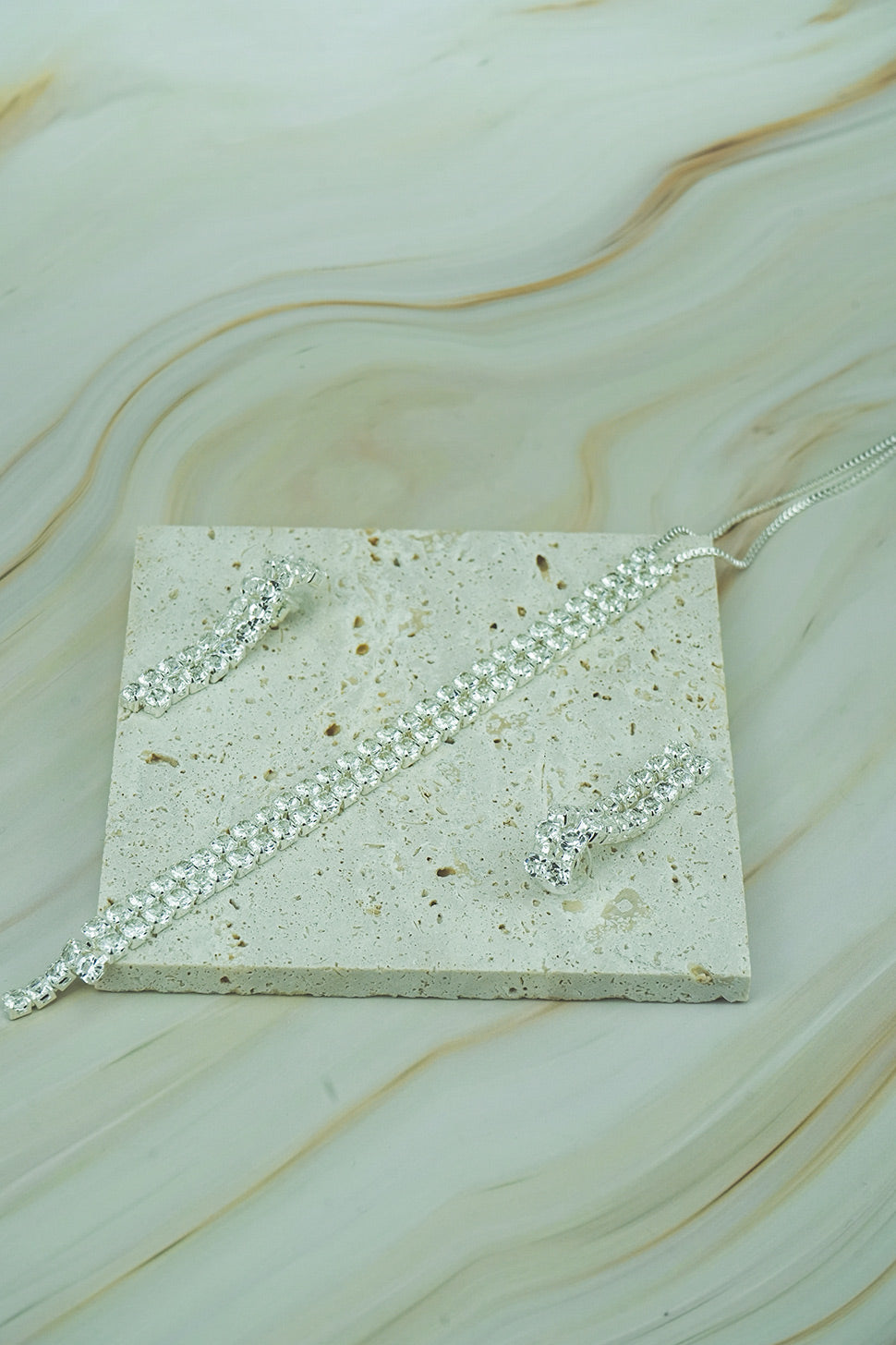 Crystal Necklace & Earrings Set  