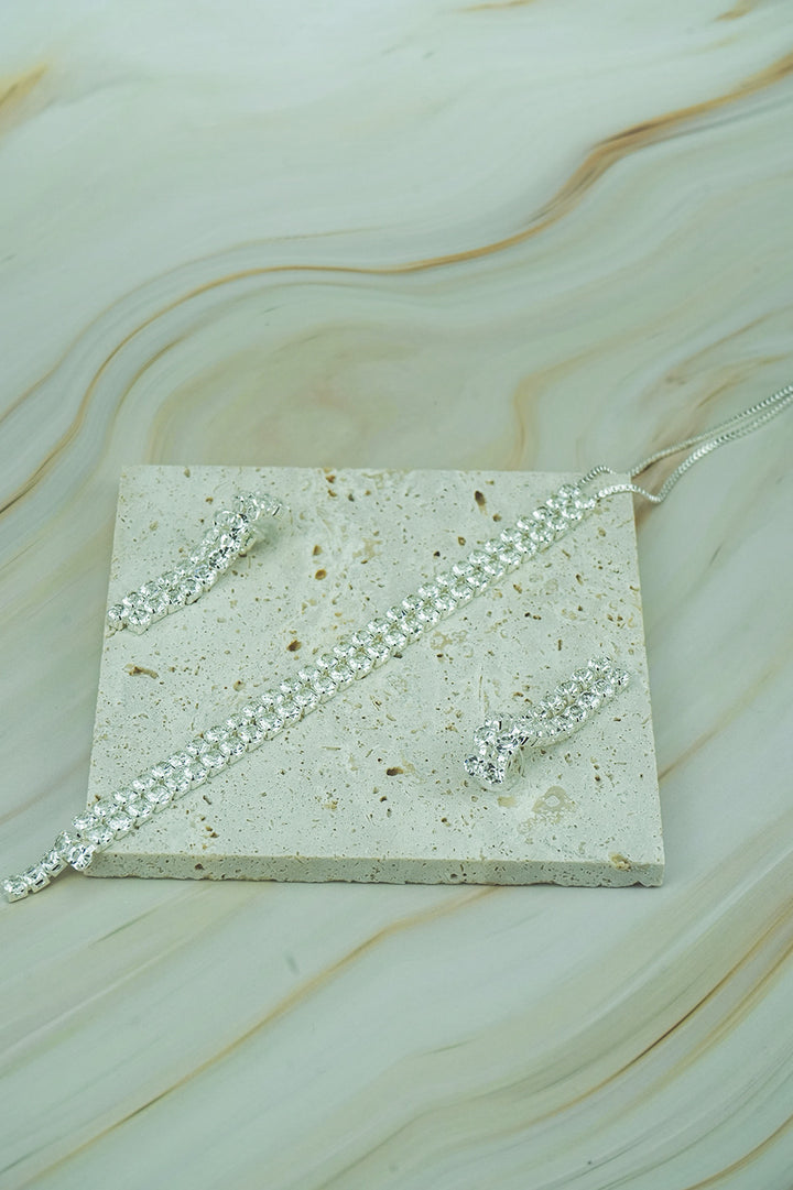Crystal Necklace & Earrings Set  