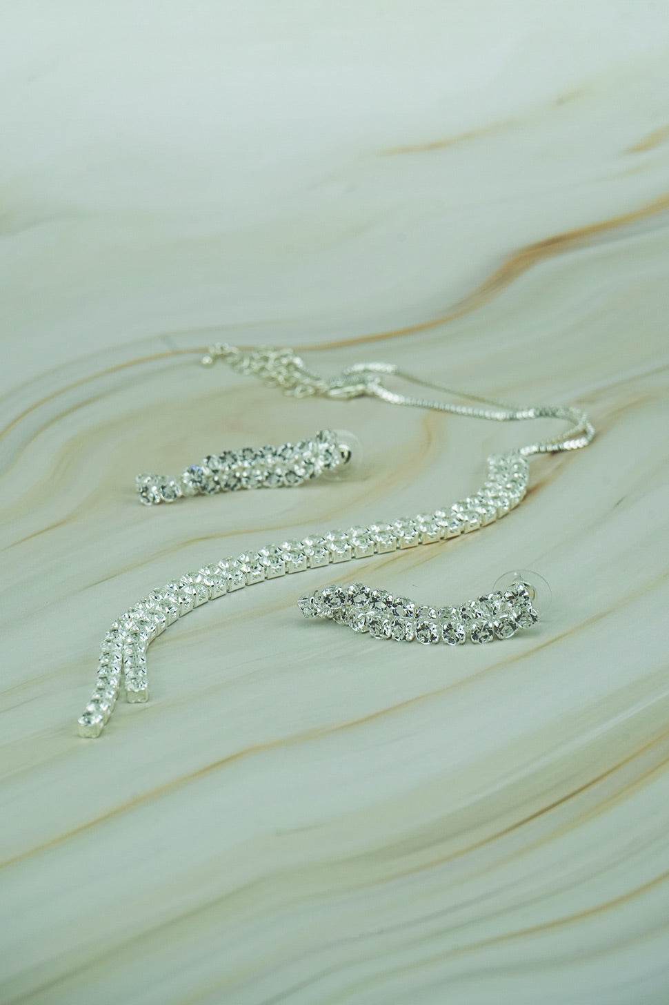 Crystal Necklace & Earrings Set  