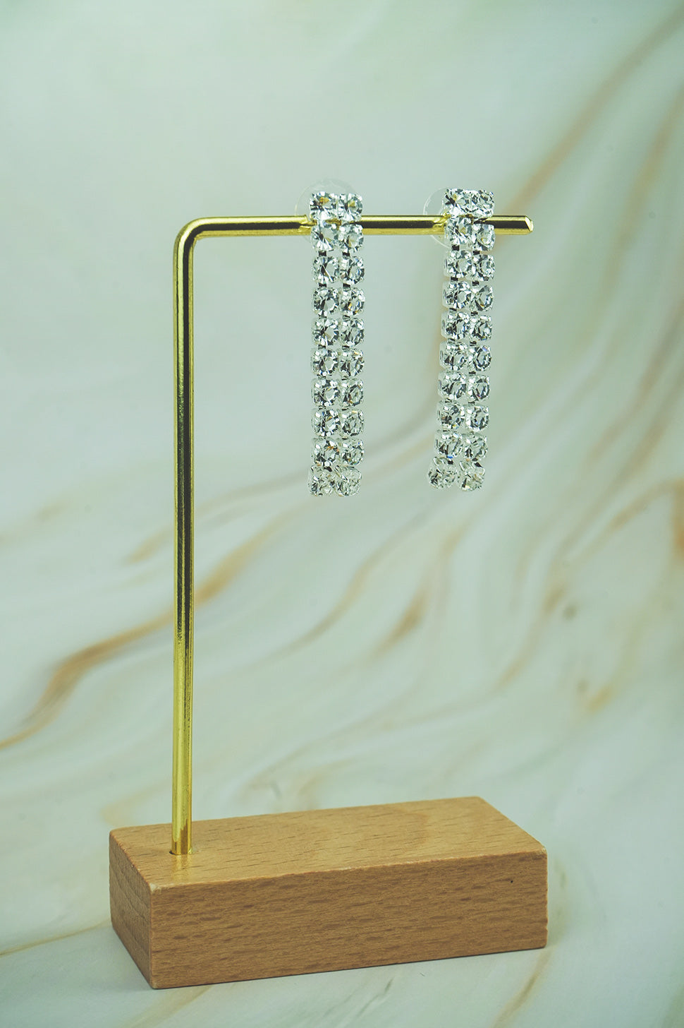 Crystal Necklace & Earrings Set Title Default Title