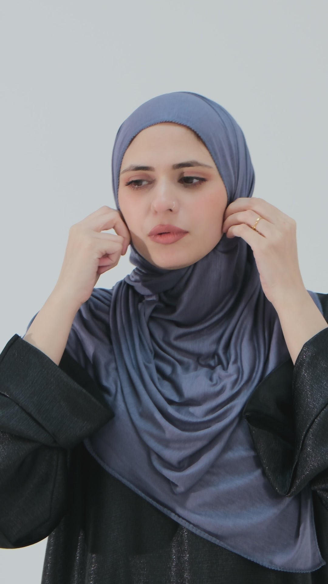 Slate Grey Jersey Hijab