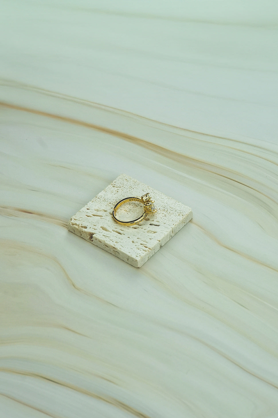 Elegant Gold-Plated Statement Ring  