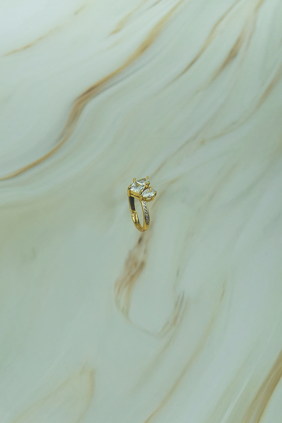 Elegant Gold-Plated Statement Ring  