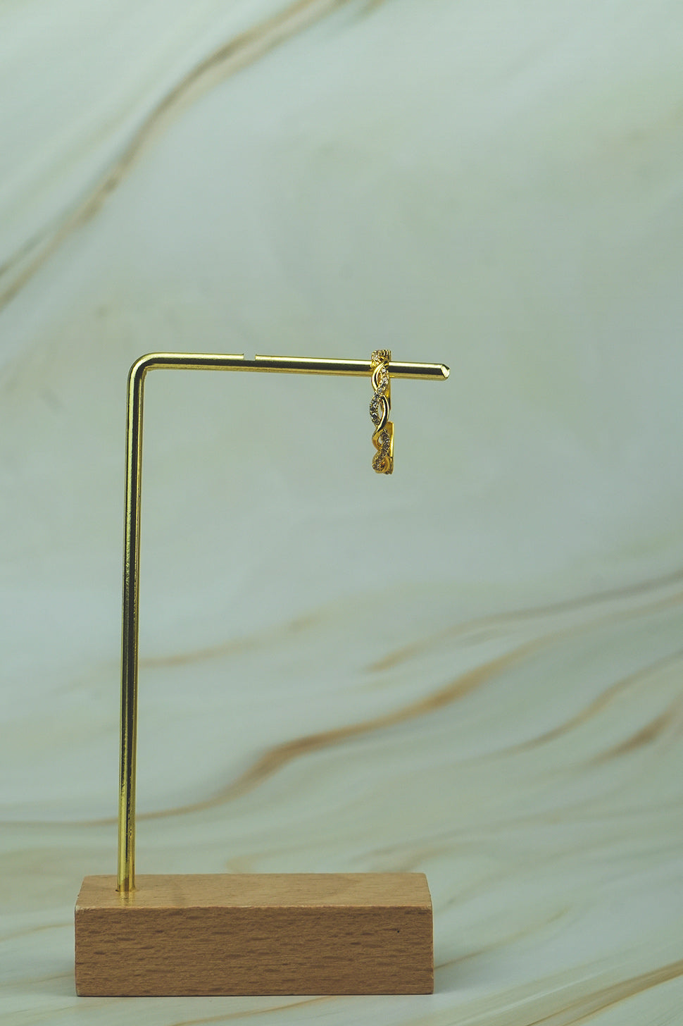 Twisted Zircon Adjustable Ring Title Default Title