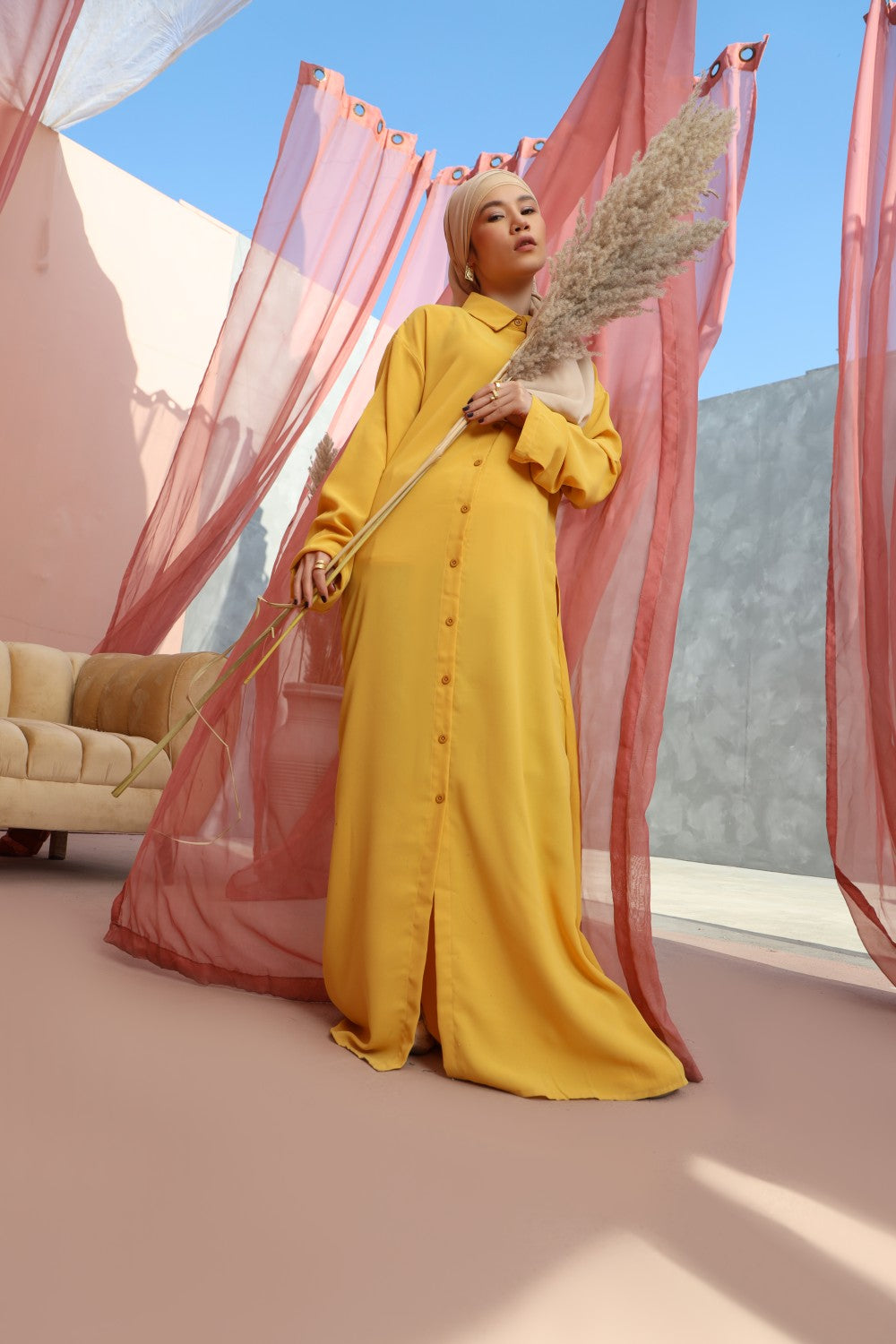 Long Buttoned Dresses