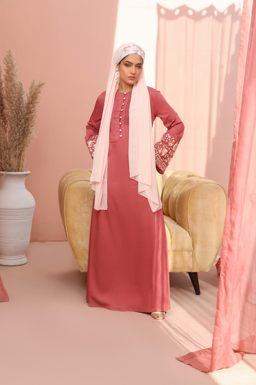 Opulent Long Dress,polyblend chiffon abaya,premium quality abaya,smamz modest formal wea