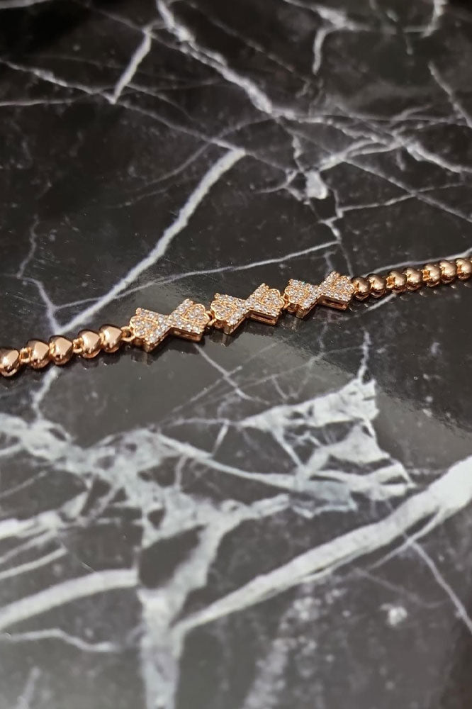 Sparkling Gold Chain Bracelet