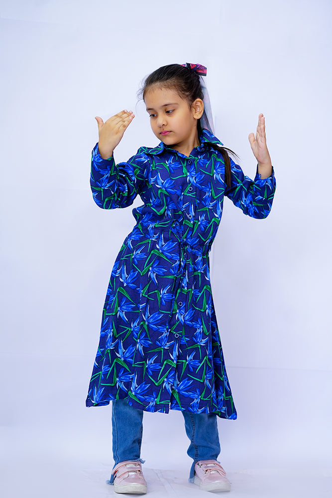 Girls Blue Lily Dress