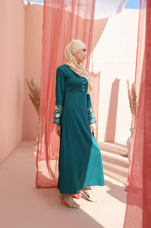 Opulent Long Dress,polyblend chiffon abaya,premium quality abaya,smamz modest formal wear 
