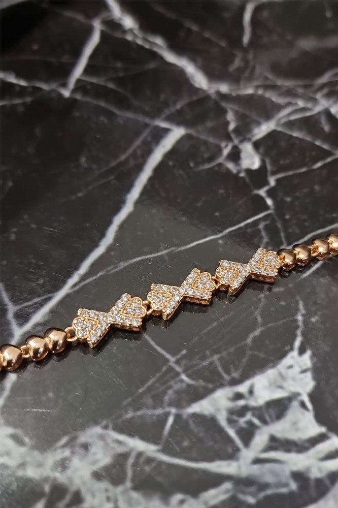 Sparkling Gold Chain Bracelet