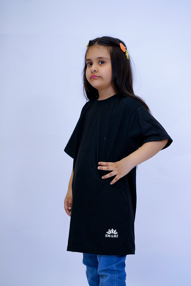 Girls Black LongT Shirt  