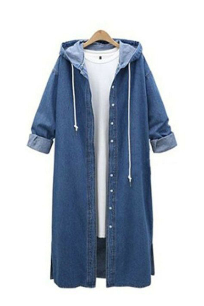 Denim Buttoned Dress,midi hooded dress,smamz modest fashion,smamz formal wear