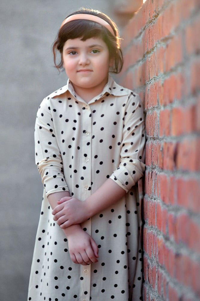GIRLS POLKA SUMMER DRESS, uk modest fashion brand, Girls Modest Fashion