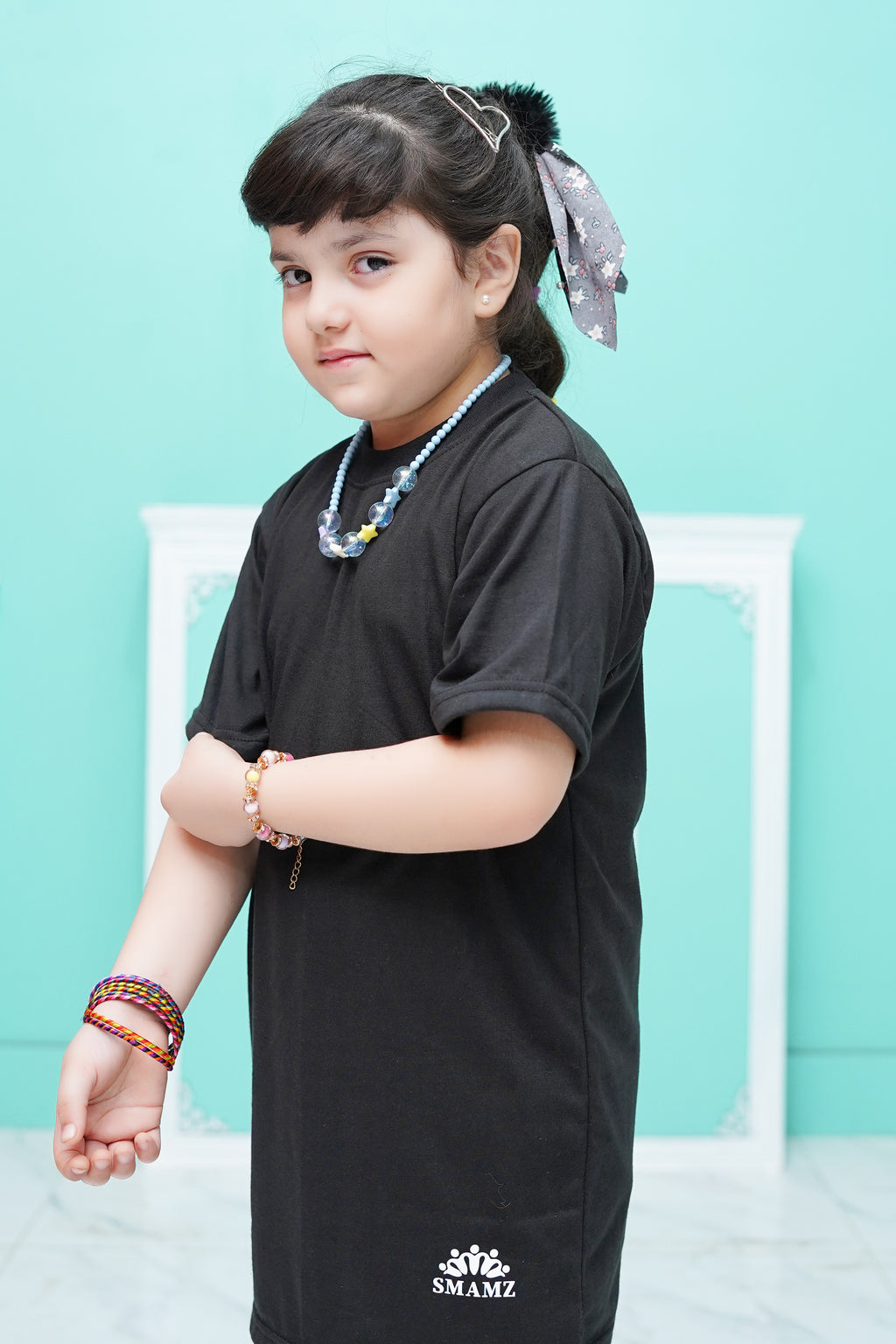 Girls Black LongT Shirt  