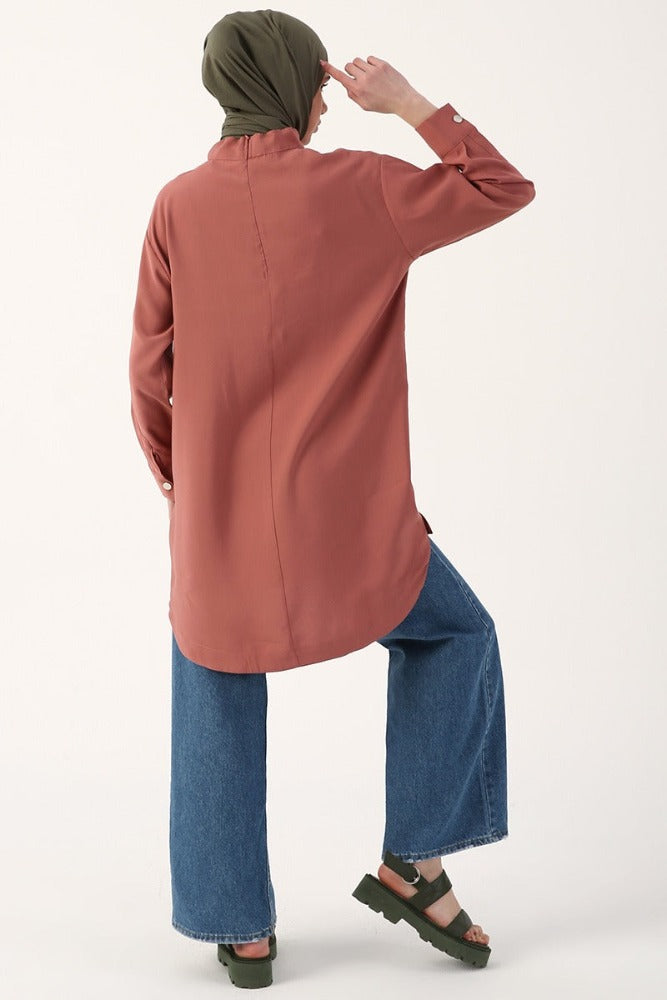 Pink Empire Shirt Dress