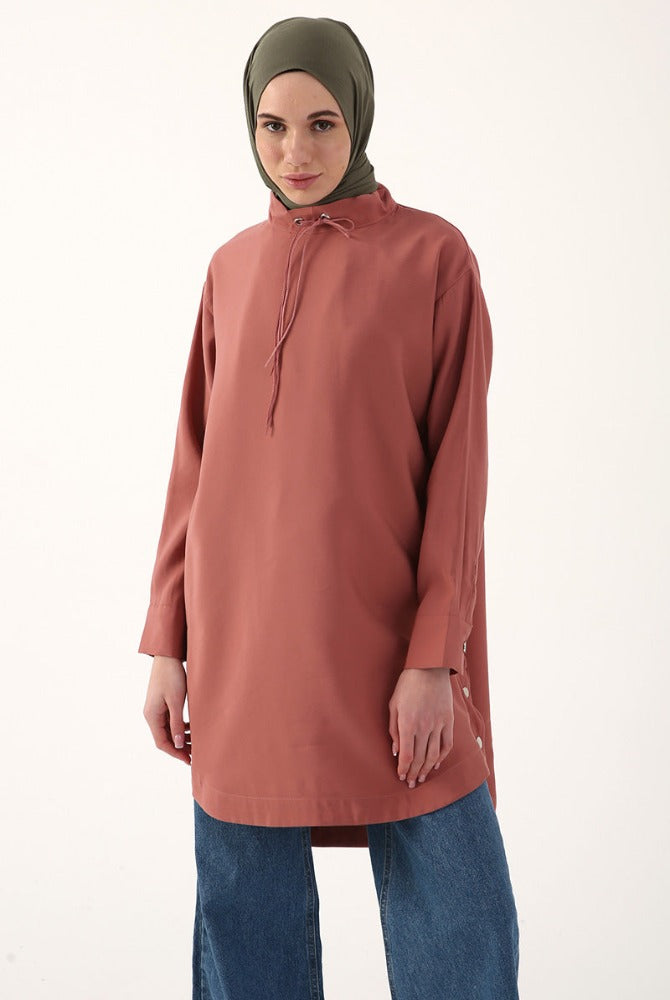 Pink Empire Shirt Dress