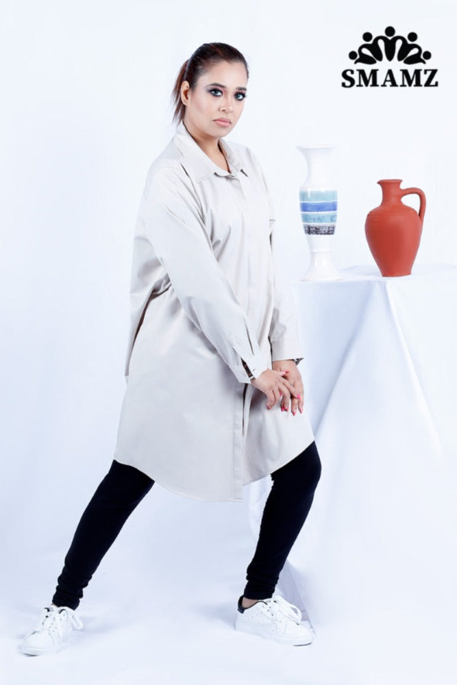 Light Grey Shirt Dress