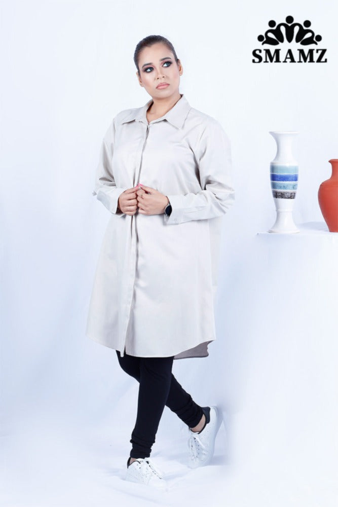 Light Grey Shirt Dress