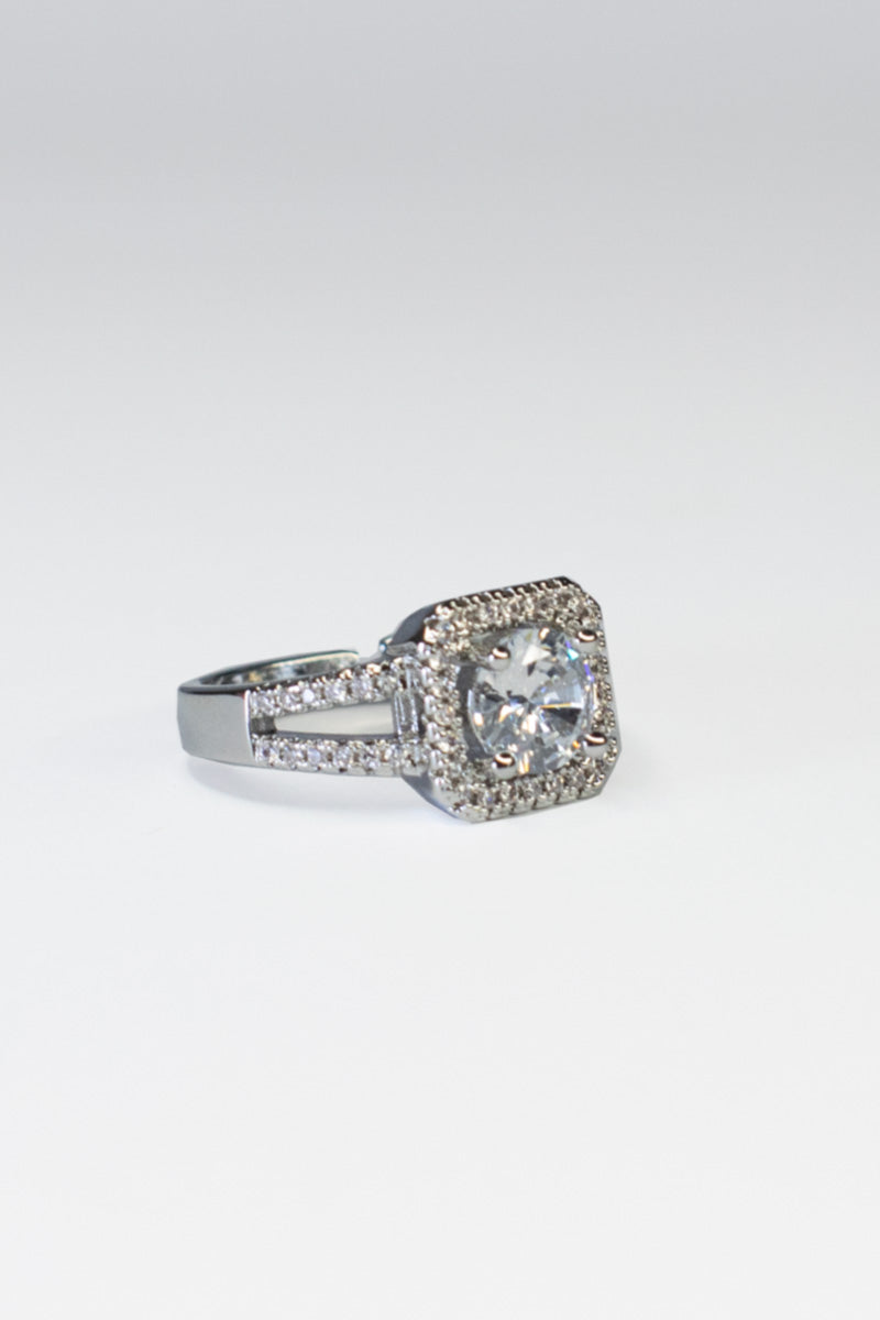 Square Crystal Ring  