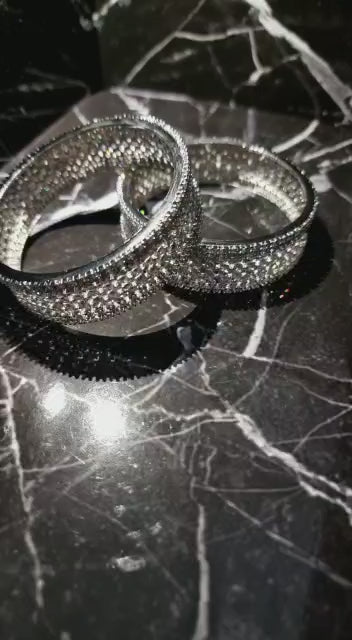 Wide Silver Bangle